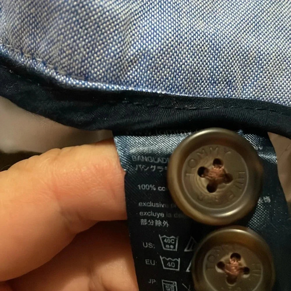 Tommy Hilfiger Chino Pants Custom Fit Khakis Straight leg Mens size 34 X 32 Tan - Picture 11 of 12